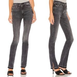 MOTHER Jeans High Waisted Rascal Slice Undone Hem Black Size 29